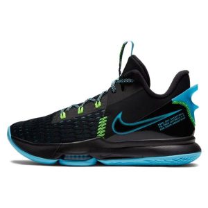 Nike LeBron Witness 5 EP Black Light Blue Fury Green-Strike Lagoon-Pulse (CQ9381-00446)
