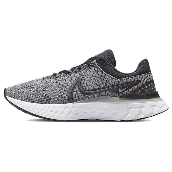 Nike React Infinity Run Flyknit 3 Black Grey Fog White Dark-Smoke-Grey (DH5392-006)