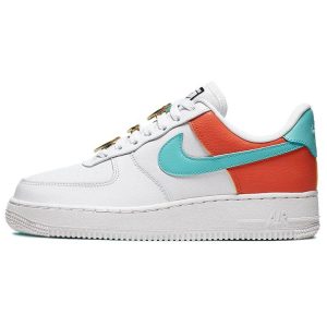 Nike Air Force 1 Low SE Basketball Pin White Light-Aqua-Cosmic-Clay (AA0287-106)