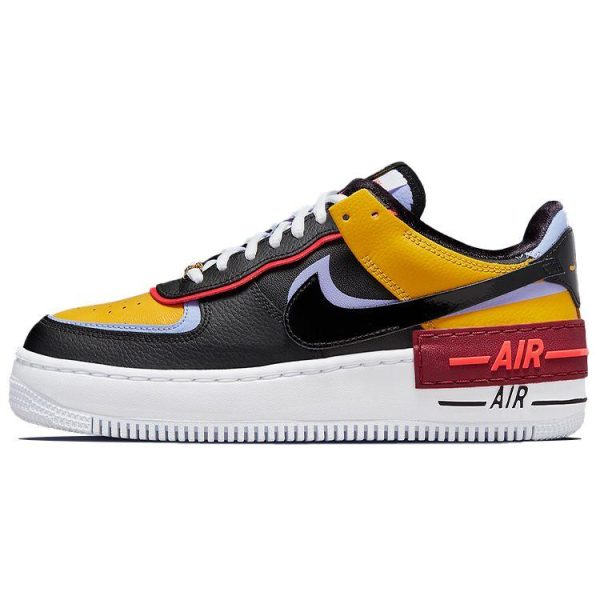 Nike Air Force 1 Shadow Dark Sulphur Yellow Purple-Pulse Bright-Crimson (DO6114-700)