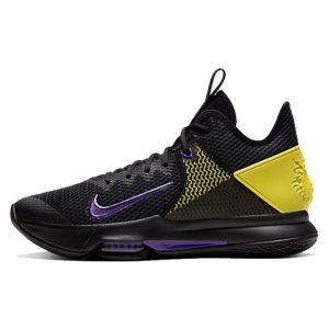 Nike LeBron Witness 4 EP Lakers Black Volt-Purple Opti-Yellow (CD0188-004)