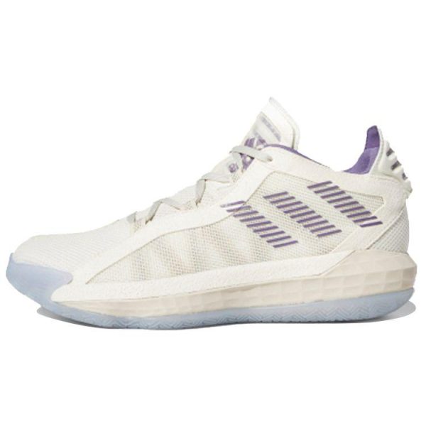 Adidas Dame 6 Weber State   White Chalk-White Tech-Purple (FV0320)