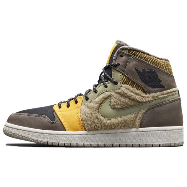 Air Jordan 1 Retro Utility Pack Brown Beach Black-Ridgerock-Natural-Olive (AV3724-200)