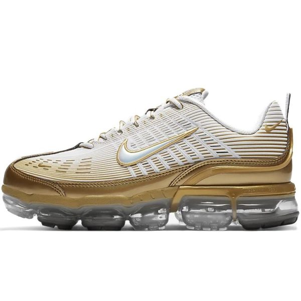 Nike Air Vapormax 360 White Metallic Gold Black Reflect-Silver (CK9671-101)