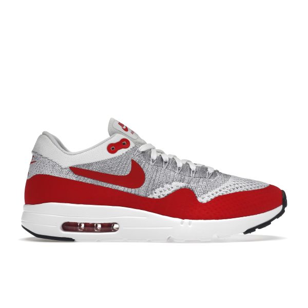 Nike Air Max 1 Ultra Flyknit White University Red Pure Platinum (843384-101)