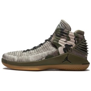 Air Jordan 32 Veterans Day Green Olive Black-Desert-Camo (AA1253-200)