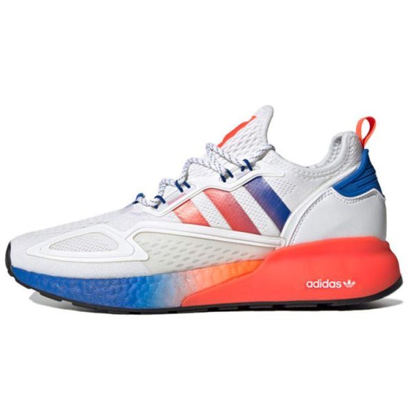 adidas ZX 2K Boost White Gradient Cloud-White Solar-Red Blue (FV9996)