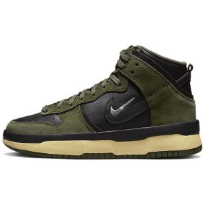 Nike Dunk High Up Medium Olive Green Black Velvet-Brown (DH3718-200)