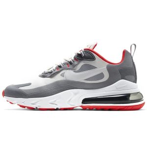 Nike Air Max 270 React Red Grey Summit-White Smoke-Grey Particle-Grey (CT1264-100)