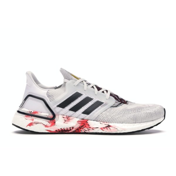 Adidas UltraBoost 20 Chinese New Year        Crystal-White Core-Black Solar-Red (FW4314)