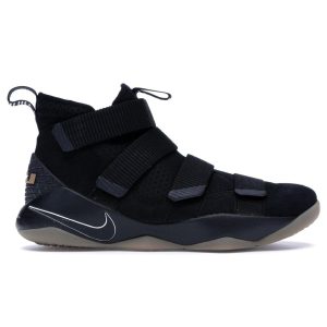 Nike LeBron Soldier 11 Black Gum Gum-Light-Brown Total-Crimson (897644-007)