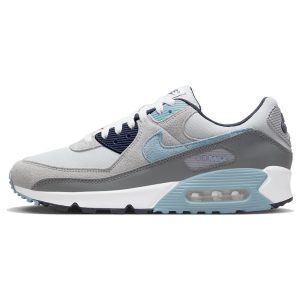 Nike Air Max 90 Pure Platinum Worn Blue Grey Obsidian Wolf-Grey (DM0029-00343)