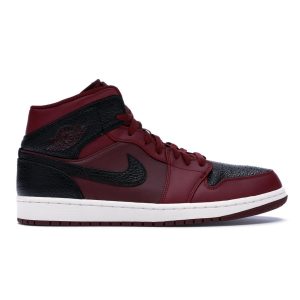 Air Jordan 1 Mid Reverse Banned Red White (554724-601)