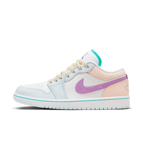 Air Jordan 1 Low Multi-Color Sashiko   White Blue-Tint Rush-Fuchsia (FV3623-151)