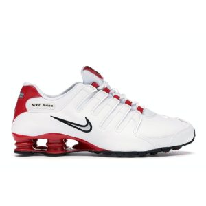 Nike Shox NZ White University Red Black Metallic-Silver (378341-110)