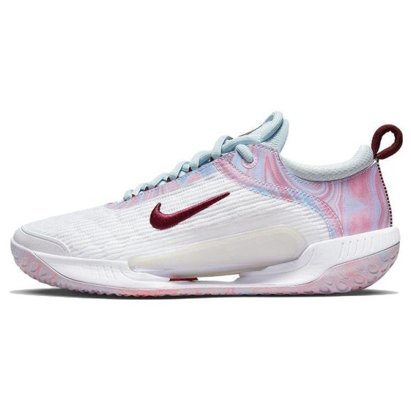 NikeCourt Zoom NXT White Glacier Blue   Team-Orange Dark-Beetroot (DH0222-102)