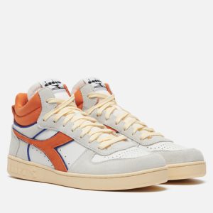 кроссовки Diadora Magic Basket Demi Cut Suede Leather (178563-C0326) белого цвета