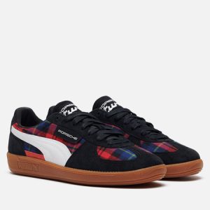 кроссовки Puma x Porsche Legacy Palermo Tartan (308415-01) черного цвета