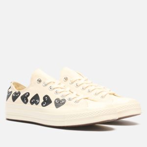 кеды Converse x Comme des Garcons Play Chuck 70 Multi Heart Low (A08150C) бежевого цвета