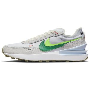 Nike Waffle One SE Double Swoosh - -   Football-Grey Ghost-Green Mantra-Orange (DX4309-001)