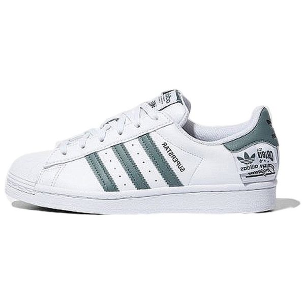 adidas Superstar Originals Labels White Cloud-White Hazy-Emerald (HQ6455)