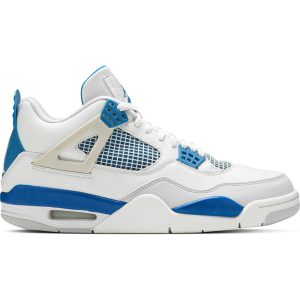 Air Jordan 4 Retro Military Blue 2006 (308497-141) белого цвета