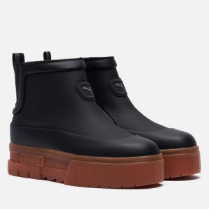 ботинки Puma Mayze Wellis Boot Leather (398535-01) черного цвета