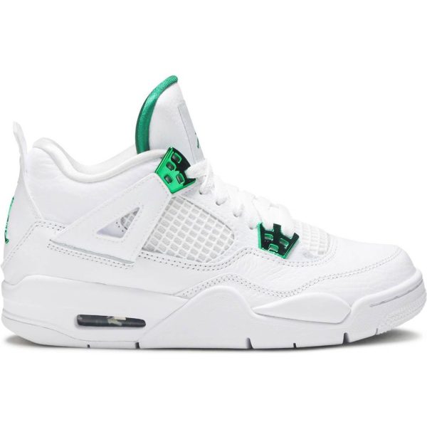 Air Jordan 4 Retro Metallic Green GS (408452-113) зеленого цвета