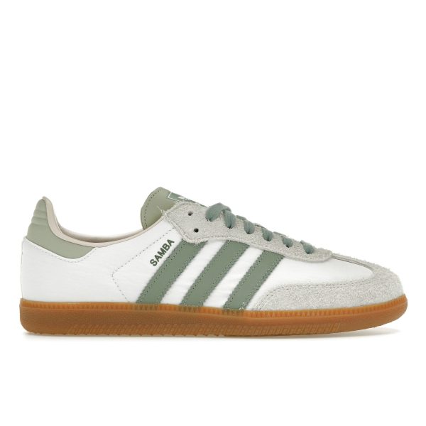 Adidas Samba OG White Silver Green   Cloud-White Putty-Mauve (ID0492)