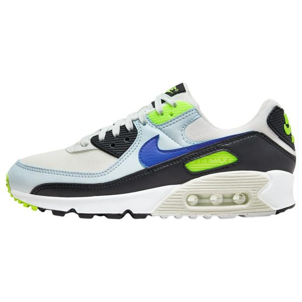 Nike Air Max 90 White Blue Tint Volt Summit-White Racer-Blue (DH8010-102)