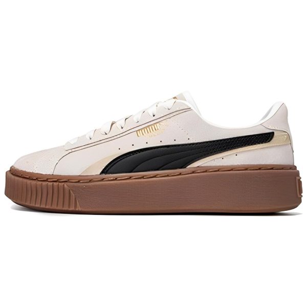 Puma Suede Platform Double FS Ivory Black Gum Cream Frosted-Ivory Almond (395225-03)