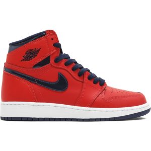 Air Jordan 1 Retro BG Letterman (575441-606) оранжевого цвета