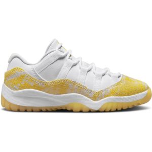 Air Jordan 11 Retro Low Yellow Snakeskin PS (580522-107) желтого цвета