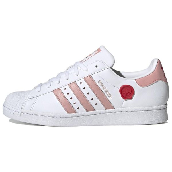 Adidas Superstar Valentines Day 2023    Scarlet White Footwear-White Wonder-Mauve (IE6976)