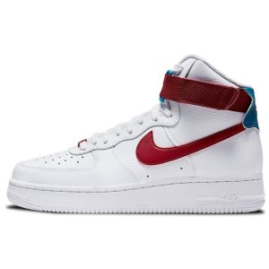 Nike Air Force 1 High White Team Red Green-Abyss (334031-119)