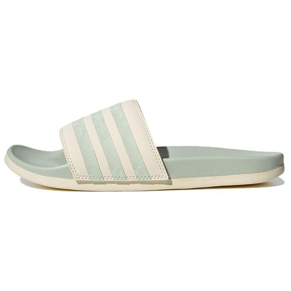 adidas Adilette Comfort Slide White Linen Green   Wonder-White (H03620)