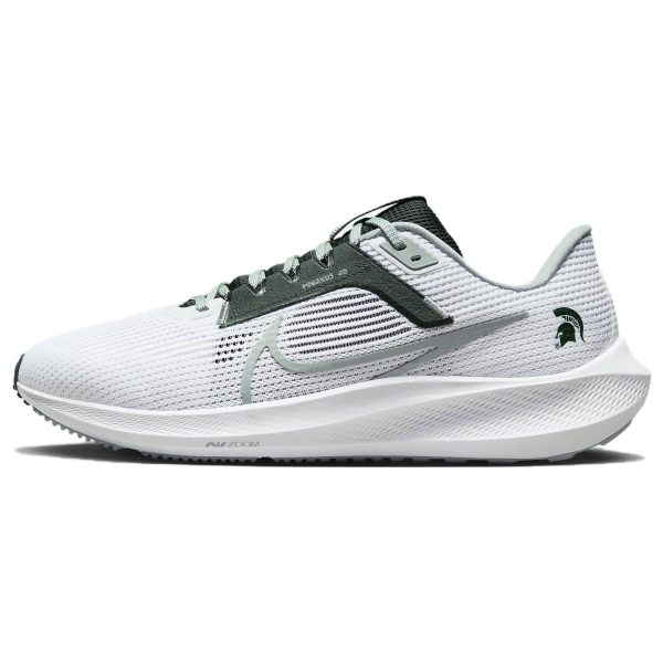 Nike Air Zoom Pegasus 40 Michigan State White Pro-Green Silver-Wing (DZ5999-100)