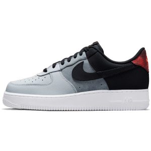 Nike Air Force 1 07 LV8 Black Smoke Grey Pure-Platinum Red-Lava (CZ0337-001)