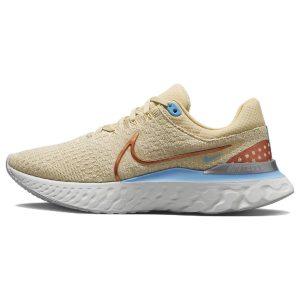 Nike React Infinity Run Flyknit 3 Sesame Metallic Copper   Brown Oatmeal White (DX1937-200)