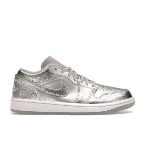 Air Jordan 1 Low SE Metallic Silver Photon-Dust Wolf-Grey (FN5030-001)