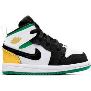 Air Jordan 1 Mid SE White Laser Orange Lucky Green TD (BQ6933-101) мультиколор цвета