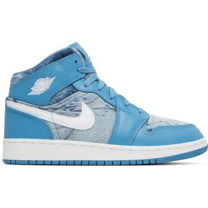 Air Jordan 1 Mid Washed Denim GS (DM8951-400) голубого цвета