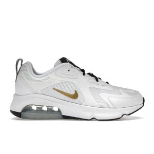 Nike Air Max 200 White Metallic Gold Metallic-Gold-Black-Metallic (AT6175-102)