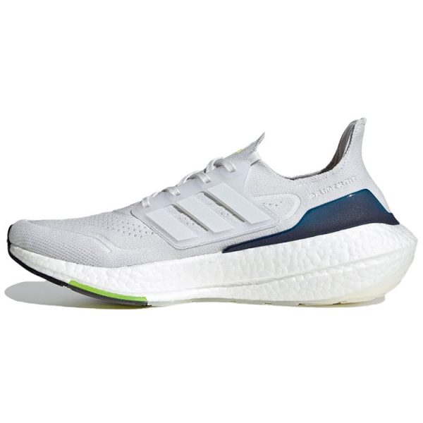 adidas UltraBoost 21 Crystal White Cloud-White Solar-Yellow (FY0371)