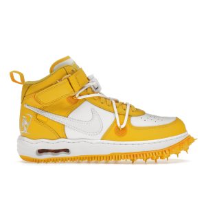 Nike Off-White x Air Force 1 Mid SP Leather Varsity Maize (DR0500-10136)