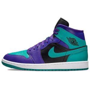 Air Jordan 1 Mid Black Grape   Purple Dark-Concord White (BQ6472-50236)