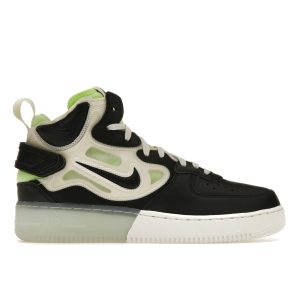 Nike Air Force 1 Mid React Black Neon White Sail Ghost-Green (DQ1872-10041)