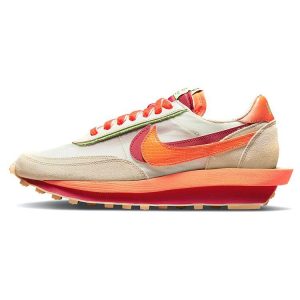 Nike sacai x Clot x LDWaffle Net Orange Blaze Deep-Red Green-Bean (DH1347-10044)