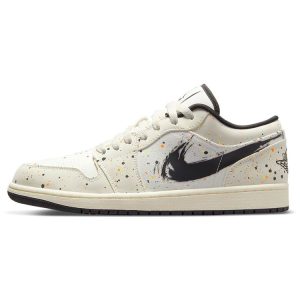 Air Jordan 1 Low Brushstroke Swoosh - (DM3528-10043)