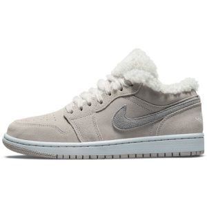 Air Jordan 1 Low SE Sherpa Fleece Grey College-Grey Particle-Grey (DO0750-00236)
